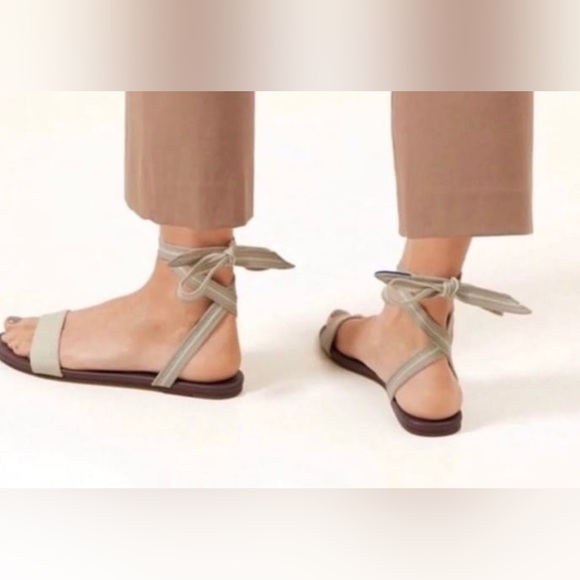 Rothy's Shoes - Rothy’s wrap sandals sandcastle women’s size 6.5 EUC